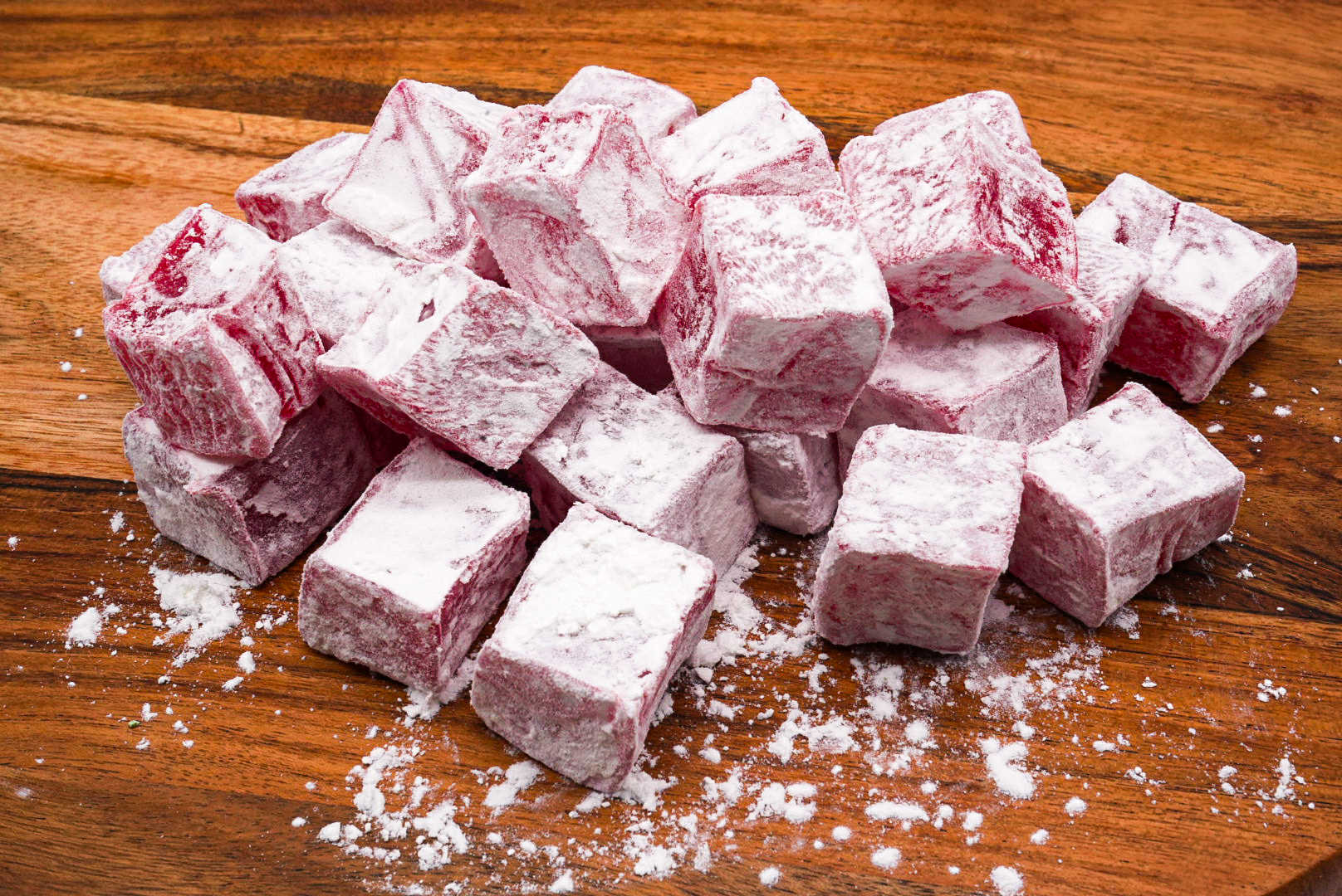 Kostki lokum o smaku różanym
